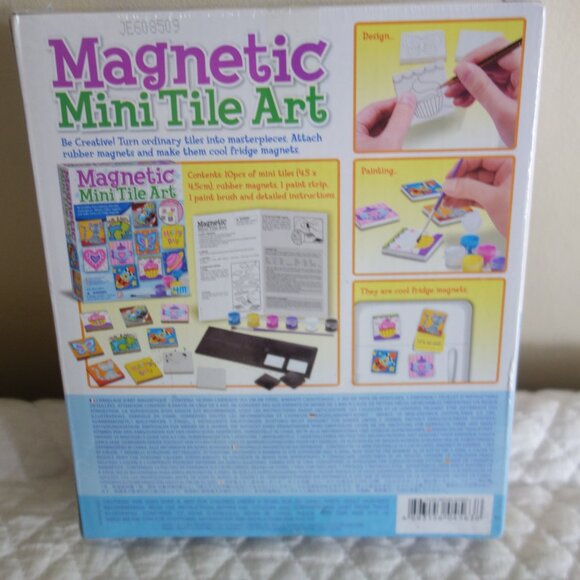 Lot of 2 NIB TOYSMITH Craft Kits – Magnetic Mini Tile Art, Make a Wind Chime - Picture 5 of 5